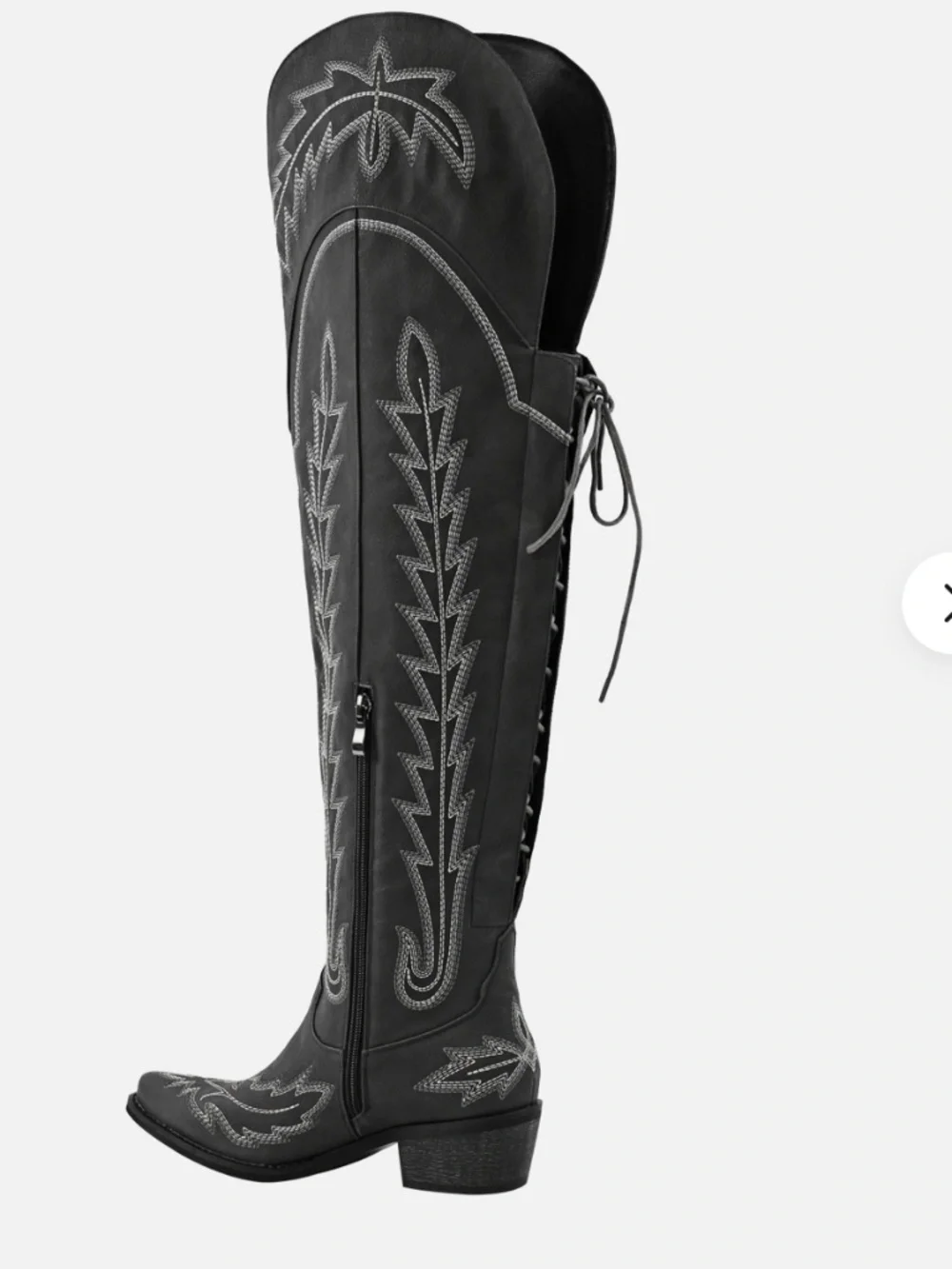 Thigh high wide calf cow girl boots